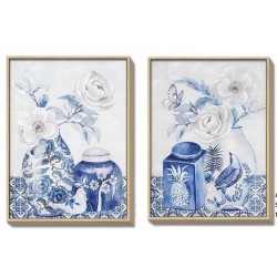 80CM 2/A BLUE AND WHITE PORCELAIN PICTURE