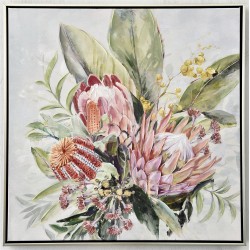 HANDPAINTED PRINT WITH FRAME - FLOWER