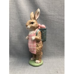 36CM BUNNY WITH EGGS IN BASKET