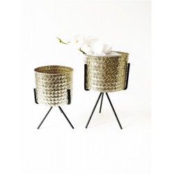 36CM S/2 FLOWER POT WITH STAND