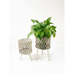 35CM S/2 FLOWER POT WITH STAND