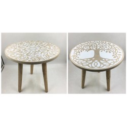 40CM 2/A ROUND WOODEN TABLE