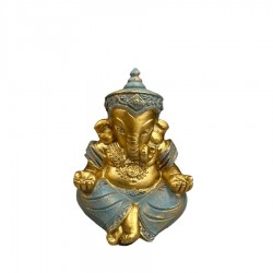 Resin Sitting Ganesh 6x5.5x8cm