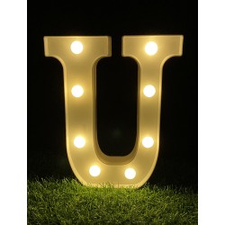 21.5CM LED LIGHT UP LETTER"U"