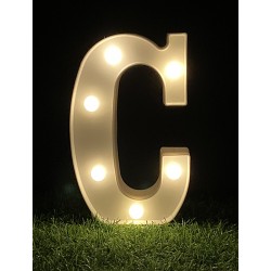21.5CM LED LIGHT UP LETTER"C"
