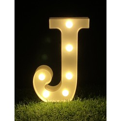 21.5CM LED LIGHT UP LETTER"J"