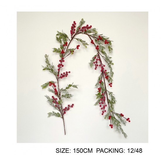 150CM BERRY AND LEAVES GARLAND