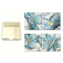 Ceramic Coaster in Box -Flower 11.2x11.2x4.2cm