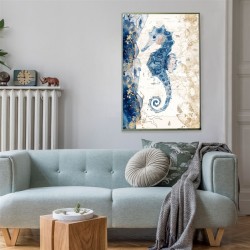 Framed Canvas- Seahorse 60x90x4cm