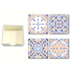Ceramic Coaster in Box -Patterned 11.2x11.2x4.2cm