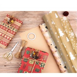 *3M 4/A KRAFT WRAPPING PAPER WITH X'MAS PRINTING 