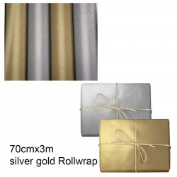 *3M 2/A GOLD & SILVER WRAPPING PAPER 