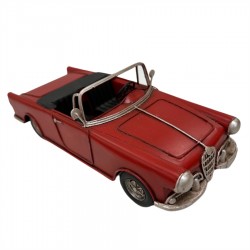 Red Metallic Vintage Car 26x10.5x8.5cm