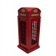 Metal Telephone Box-Coin Bank 12.5x12.5x27.5cm