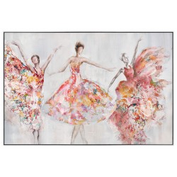 Hand Painted Canvas Print In White Frame-Dancer 122.5x82.5x4.5cm