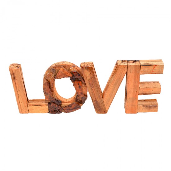 25cm Wooden Letter Block -Love