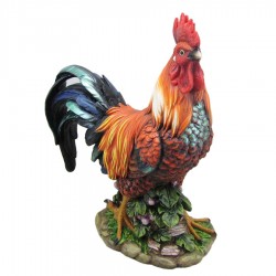 38CM RESIN ROOSTER STATUE