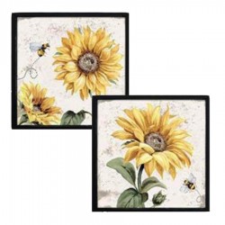 2/A Painting - Bee & Sun Flower 39x39x1.8cm