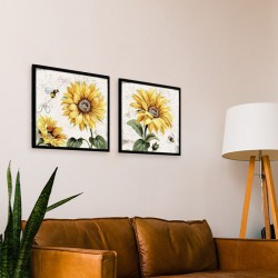 2/A Painting - Bee & Sun Flower 39x39x1.8cm