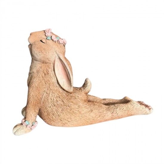 Resin Yoga Bunny 23.7x8.8x16cm