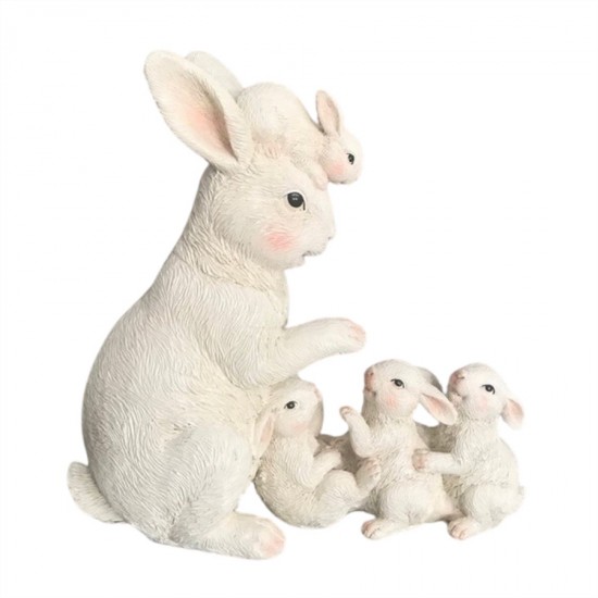26cm Resin Bunny- Mom & Kids
