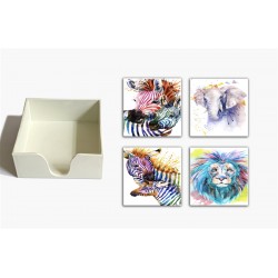Ceramic Coaster in Box -Animails 11.2x11.2x4.2cm