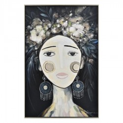 2/A Painting in Silver Frame- Woman in Bloom 82.5x122.5x4.5cm