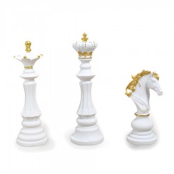 30CM 3/A RESIN KING/QUEEN/KNIGHT STATUE