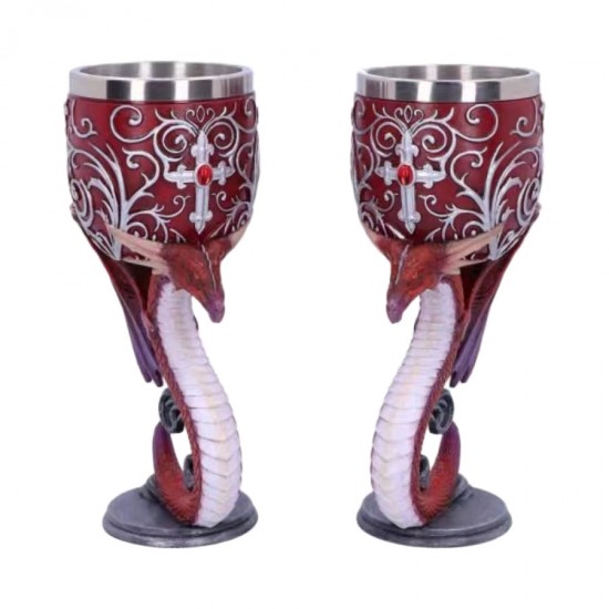 18.5CM DRAGON RESIN & STAINLESS STEEL CUP