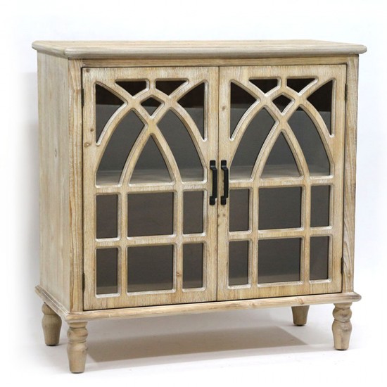 81cm Wooden Cabinet with 2 Mirror Doors 80x36x81(H)cm