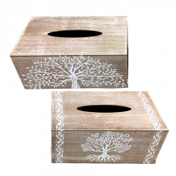 25CM 2/A TISSUE BOX TREE DESIGN