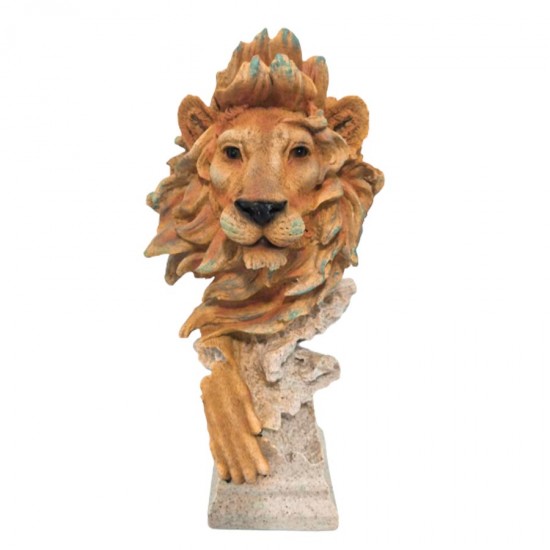 41cm Resin Lion Head Statue
