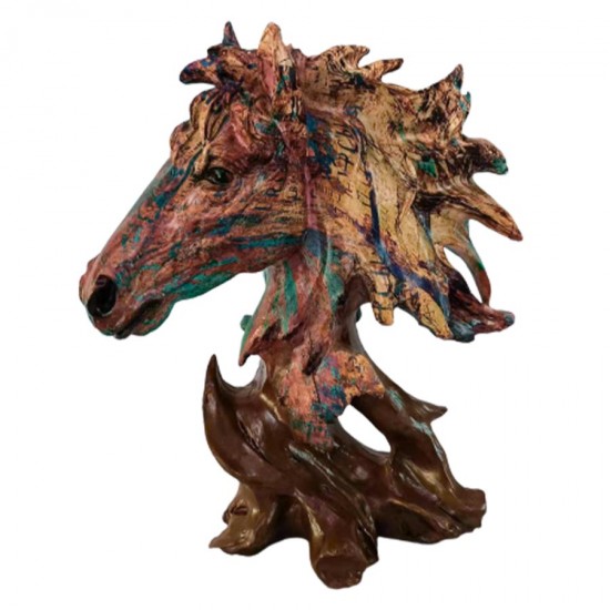 27cm Resin Horse Head Statue