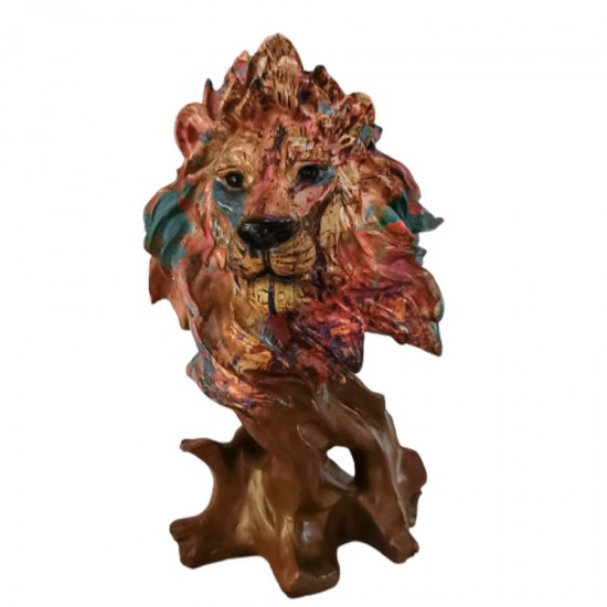 28cm Resin Lion Head Statue