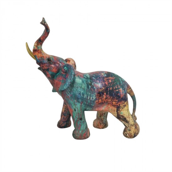 Resin Elephant Statue 30.5x14.5x33.5cm