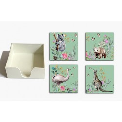 Ceramic Coaster in Box -Animals 11.2x11.2x4.2cm