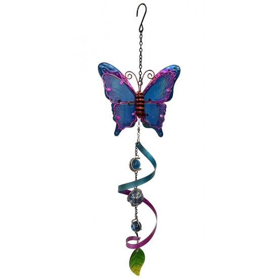 Metal Butterfly Wind Chime 17.5x8.5x61cm