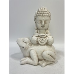 3/A Megnesium Oxide Buddha on Elephant 32x22x40.5/32.5x19x43.5/33.5x27x41cm