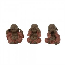 9CM 3/A RESIN MONK EVIL NO LOOK/HEAR/SEE
