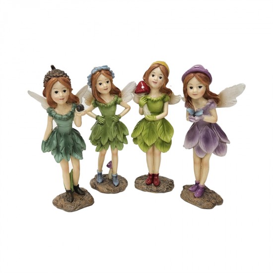 13.8cm 4/A Standing Resin Fairy Decoration