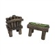 7cm 2/A Wooden Texture Mini Garden Furniture Ornaments