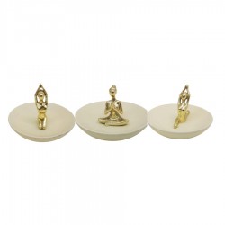 3/A Resin Plate with Yoga Figurine 10x10x7.3/10x10x5.3/10x10x5.3cm