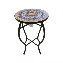 *RED MOSAIC METAL FLOWER POT STAND