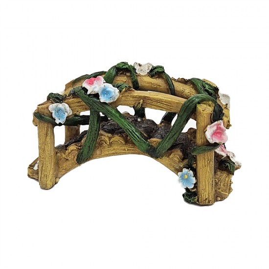 10cm Blossom Bridge Resin Fairy Garden Ornament
