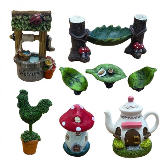 8cm 8/A Enchanted Miniature Resin Fairy Garden Ornaments