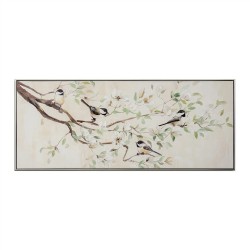 Hand Painted Canvas Print with Frame- Birds 