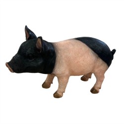 Resin Black Pig 65x21x39.5cm
