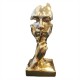 3/A Resin Golden Human Face Statue 9.5x9x20.5cm