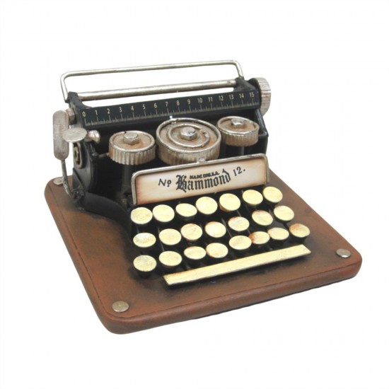 Metal Typewriter 12.5x13x6.5cm