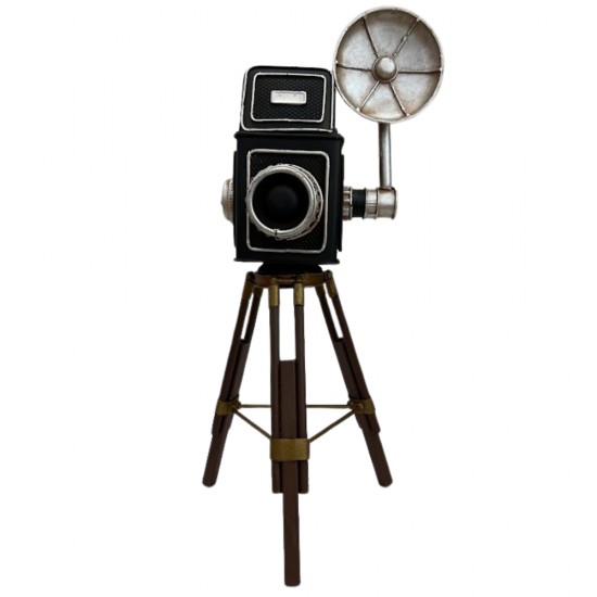 Metal Camera with Stand 15x18x37cm